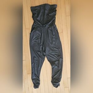 Streetwear Society Charcoal Strapless Jumpsuit